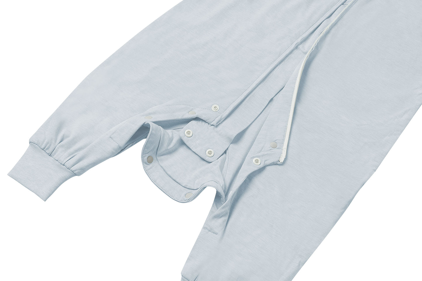 Short Sleeve Footed Sleep Bag 0.5 TOG (Bamboo Jersey) - Pantone Niagara Mist