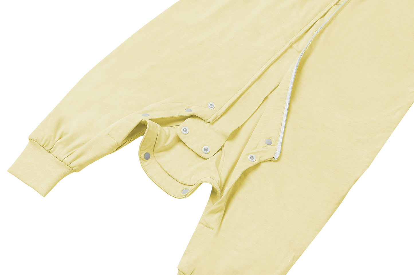 Short Sleeve Footed Sleep Bag 0.5 TOG (Bamboo Jersey) - Pantone Mellow Yellow