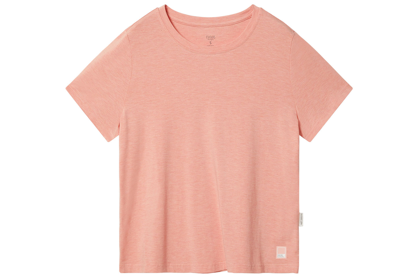 Short Sleeve Women's T-Shirt (Bamboo Jersey) - Pantone Coral Almond