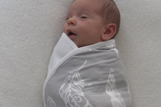 Load and play video in Gallery viewer, Swaddle Sleep Bag 0.25 TOG (Bamboo Jersey) - Feather Grey
