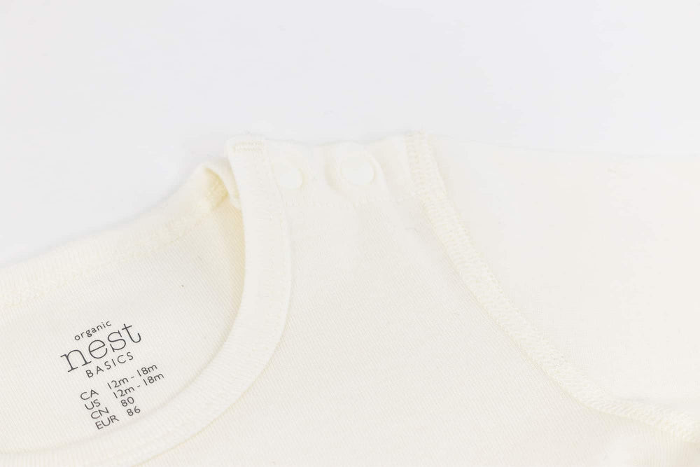 Basics Organic Cotton Long Sleeve T-Shirt (3 Pack) - White - Nest Designs