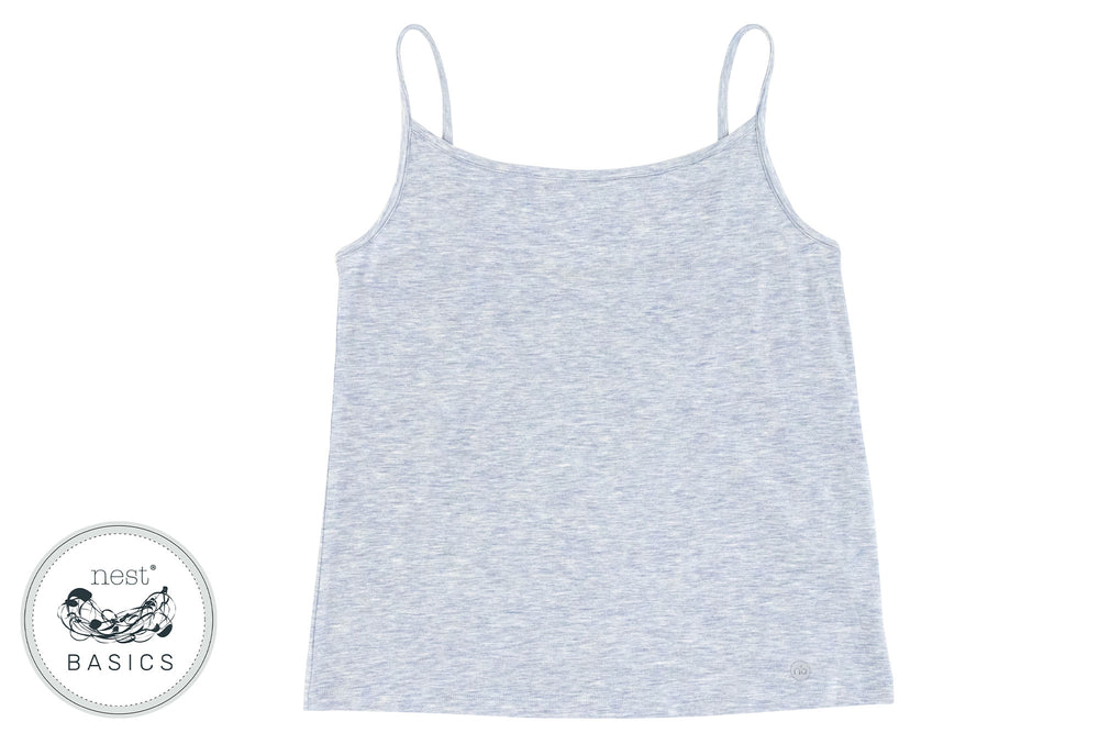 
            
                Load image into Gallery viewer, Women&amp;#39;s Basics Bamboo Cotton Camisole - Grey Dawn - Nest Designs
            
        