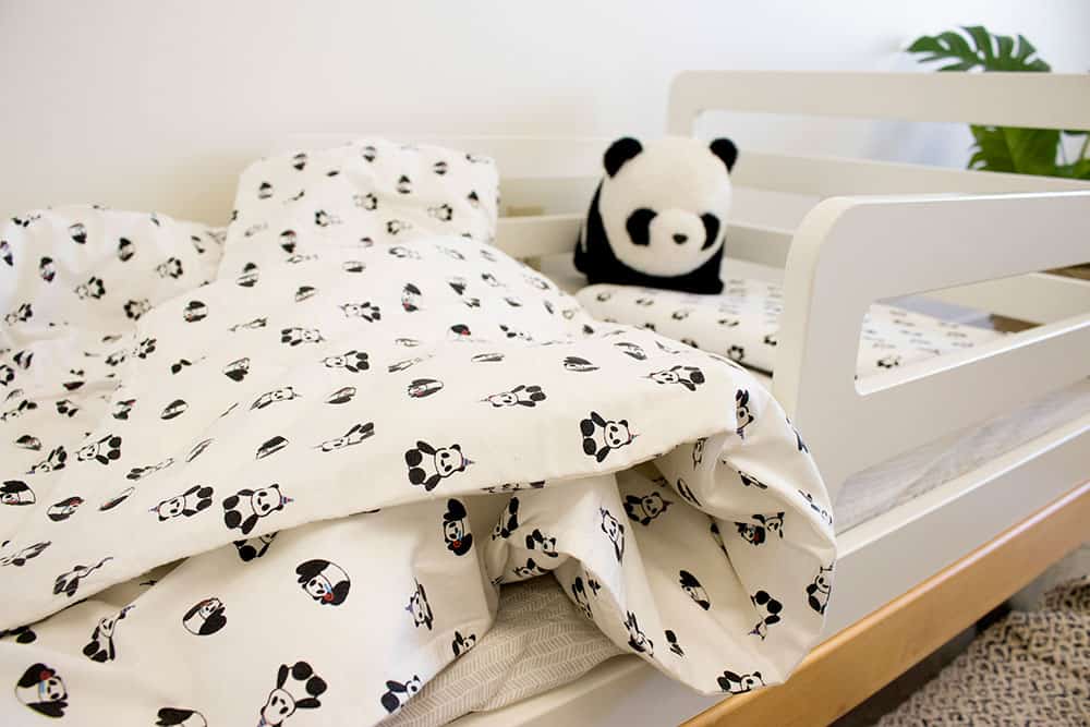 
            
                Load image into Gallery viewer, Organic Cotton Duvet Cover (Crib) - Panda Party - Nest Designs
            
        