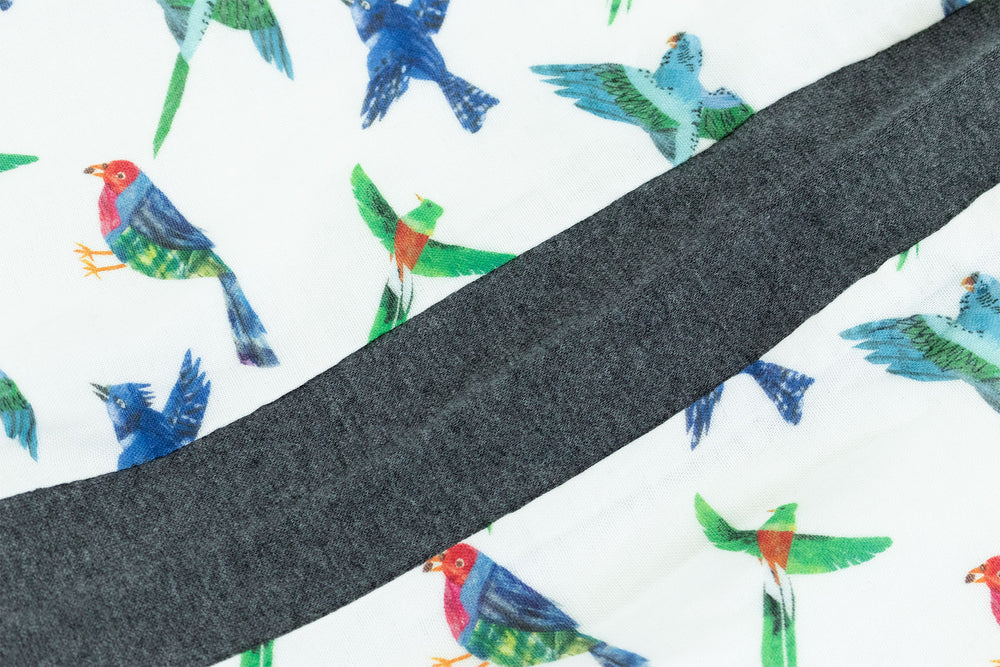 Bamboo Long Sleeve Sleep Suit 0.6 TOG - Eric Carle Blue Birds - Nest Designs