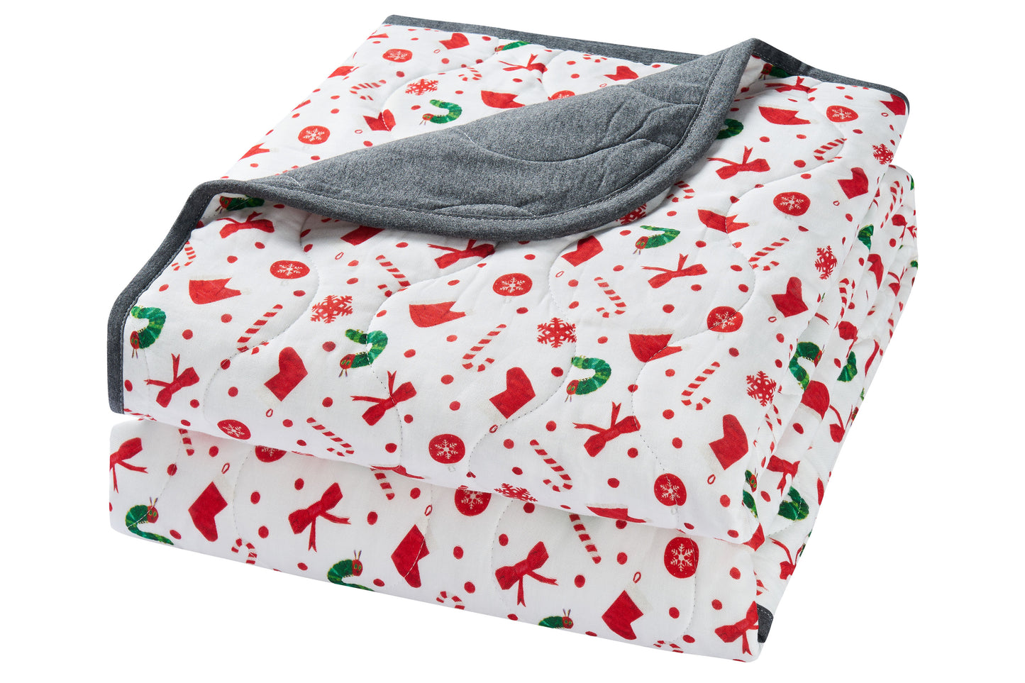 Medium Quilted Bamboo Winter Blanket 3.2 TOG - Eric Carle Candy Cane Lane