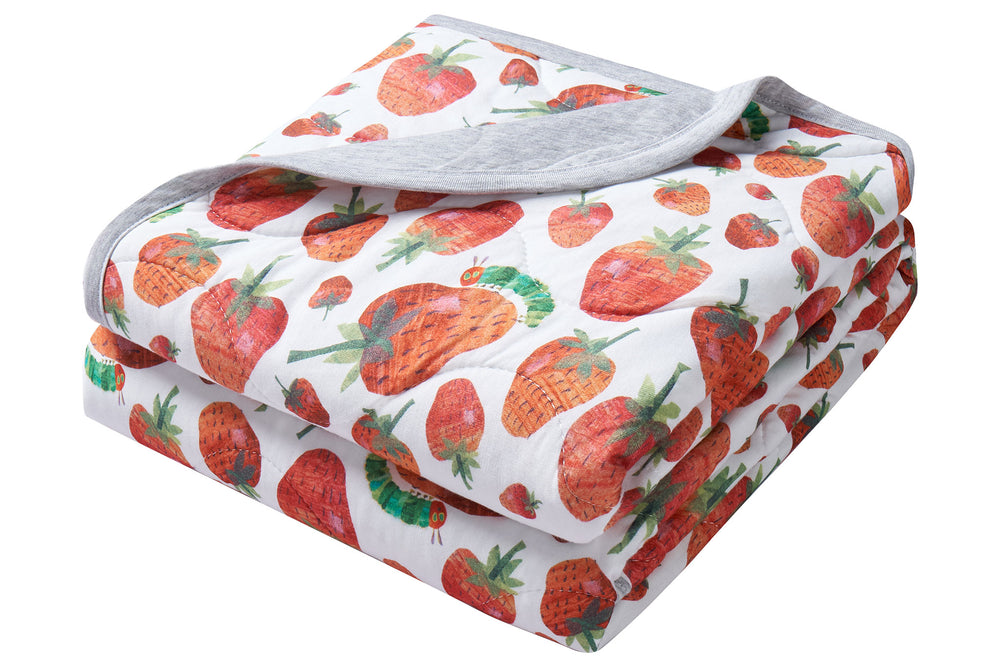 Small Quilted Bamboo Cozy Blanket 2.0 TOG - Strawberry