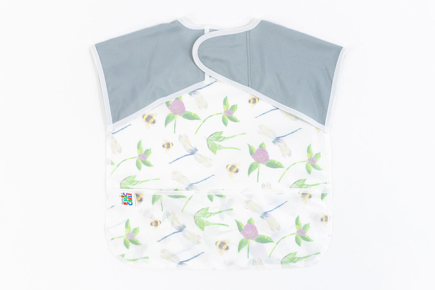 Load image into Gallery viewer, Short Sleeve Toddler Craft Smock (Bamboo) - Eric Carle Garden Flight
