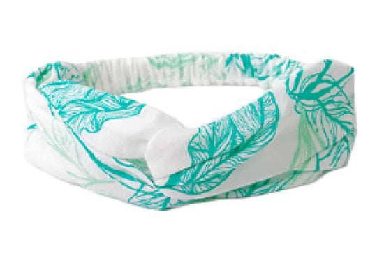 Bamboo Headband Baby- Leaves Green - Nest Designs
