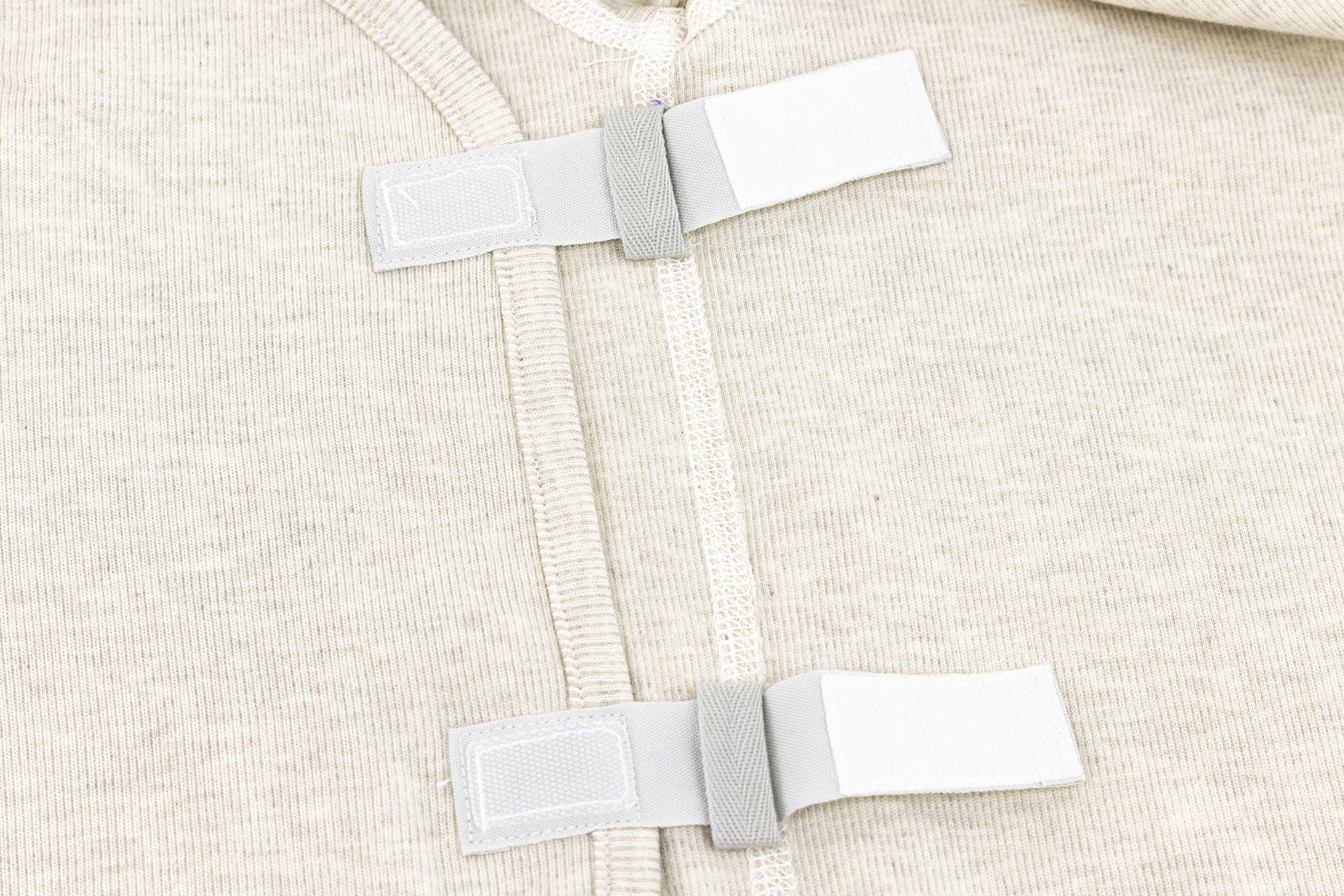 Basics Organic Cotton Ribbed Kimono Long Sleeve Onesie (2 Pack) - Light Grey - Nest Designs