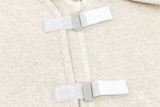 Basics Organic Cotton Ribbed Kimono Long Sleeve Onesie (2 Pack) - Light Grey - Nest Designs