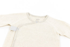 Basics Organic Cotton Ribbed Kimono Long Sleeve T-Shirt (2 Pack) - Light Grey - Nest Designs