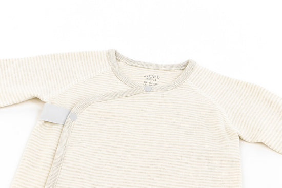 Load image into Gallery viewer, Basics Organic Cotton Ribbed Kimono Long Sleeve T-Shirt (2 Pack) - Light Grey - Nest Designs
