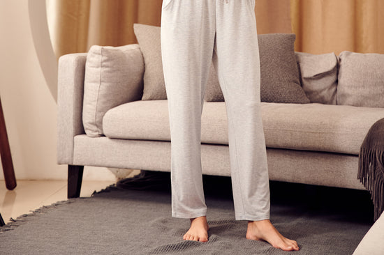 Load image into Gallery viewer, Women&amp;#39;s Basics Bamboo Cotton Pants - Grey Dawn - Nest Designs
