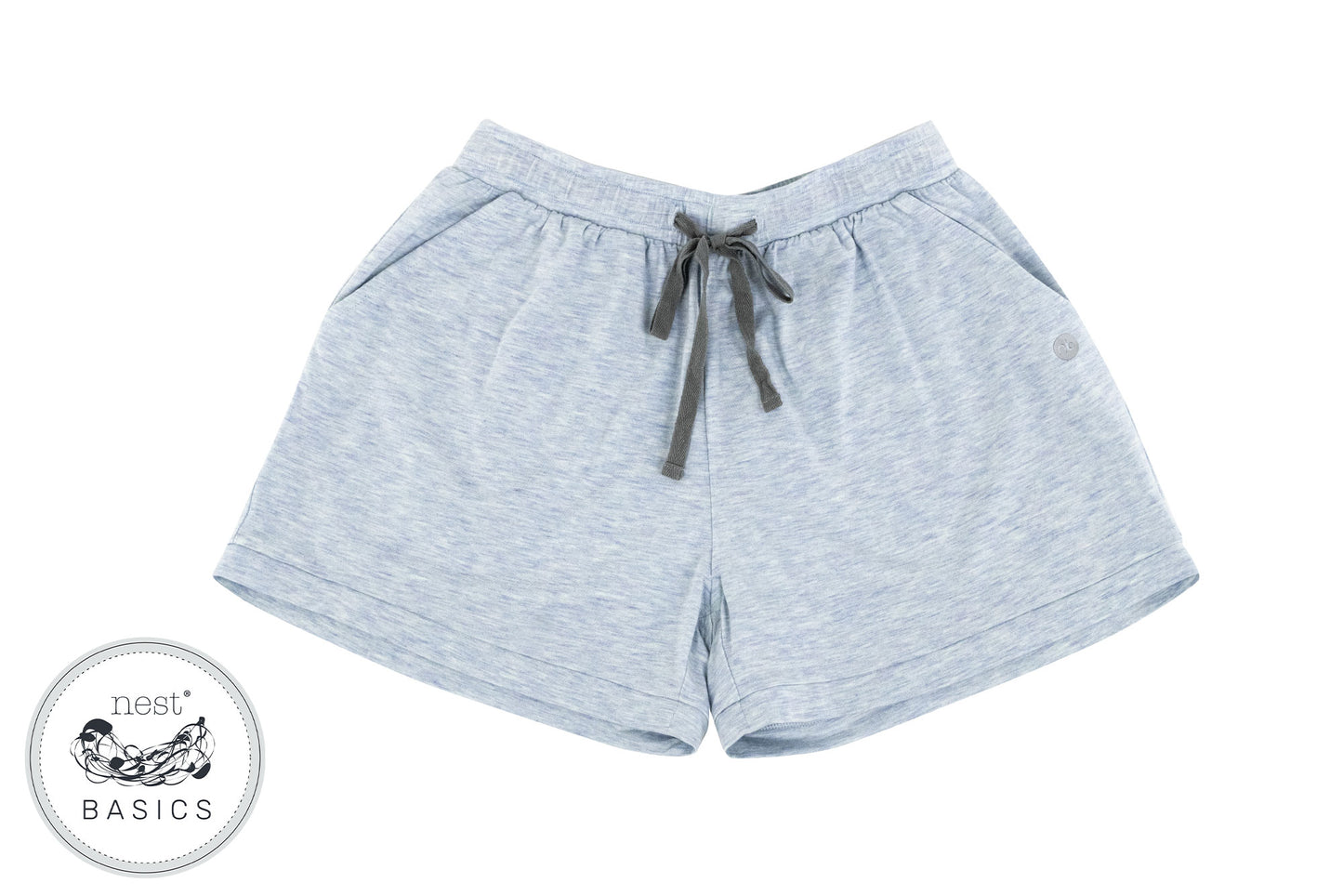 Women's Basics Bamboo Cotton Shorts - Grey Dawn - Nest Designs