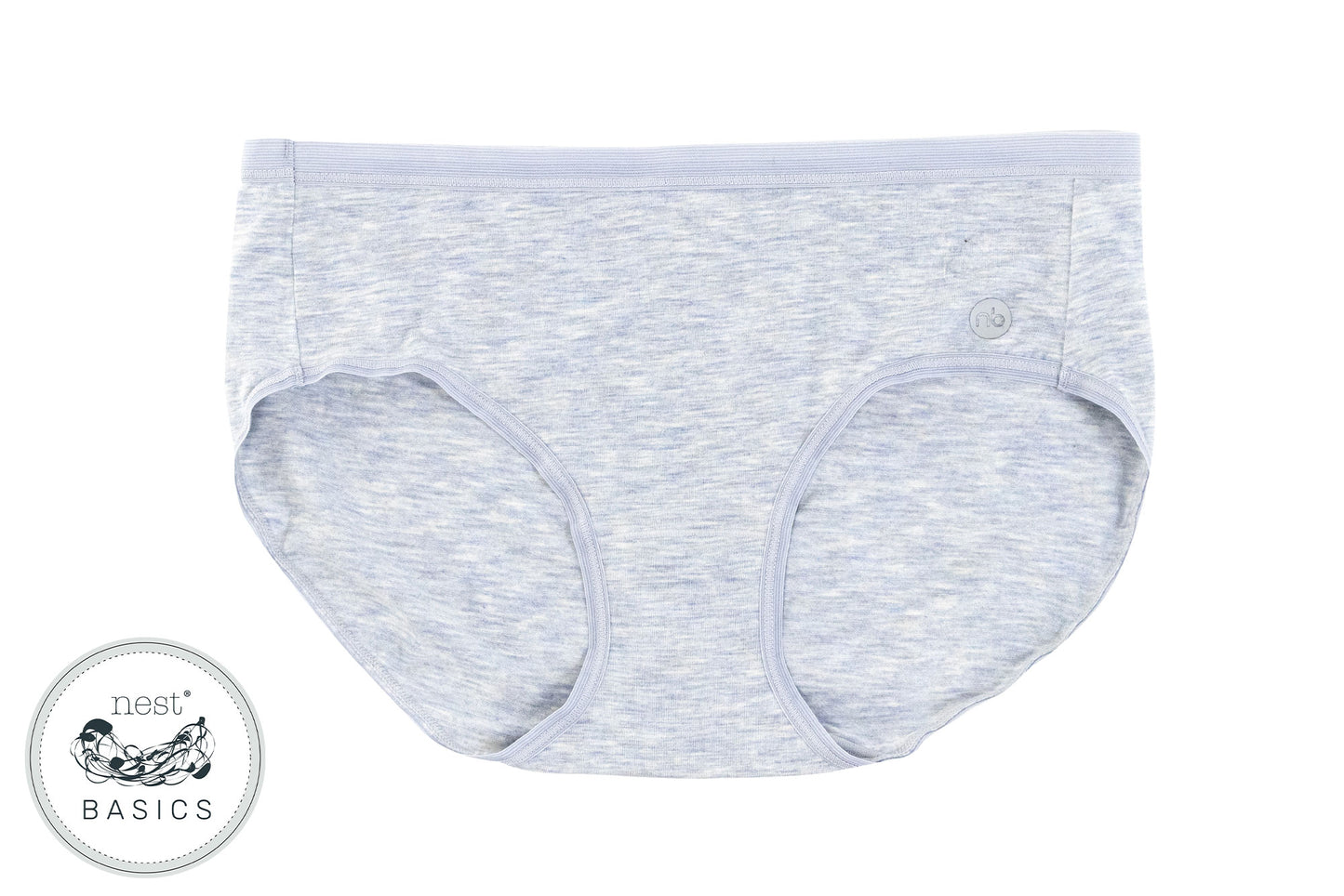 Women's Basics Bamboo Cotton Underwear (2 Pack) - Grey Dawn and Charcoal - Nest Designs