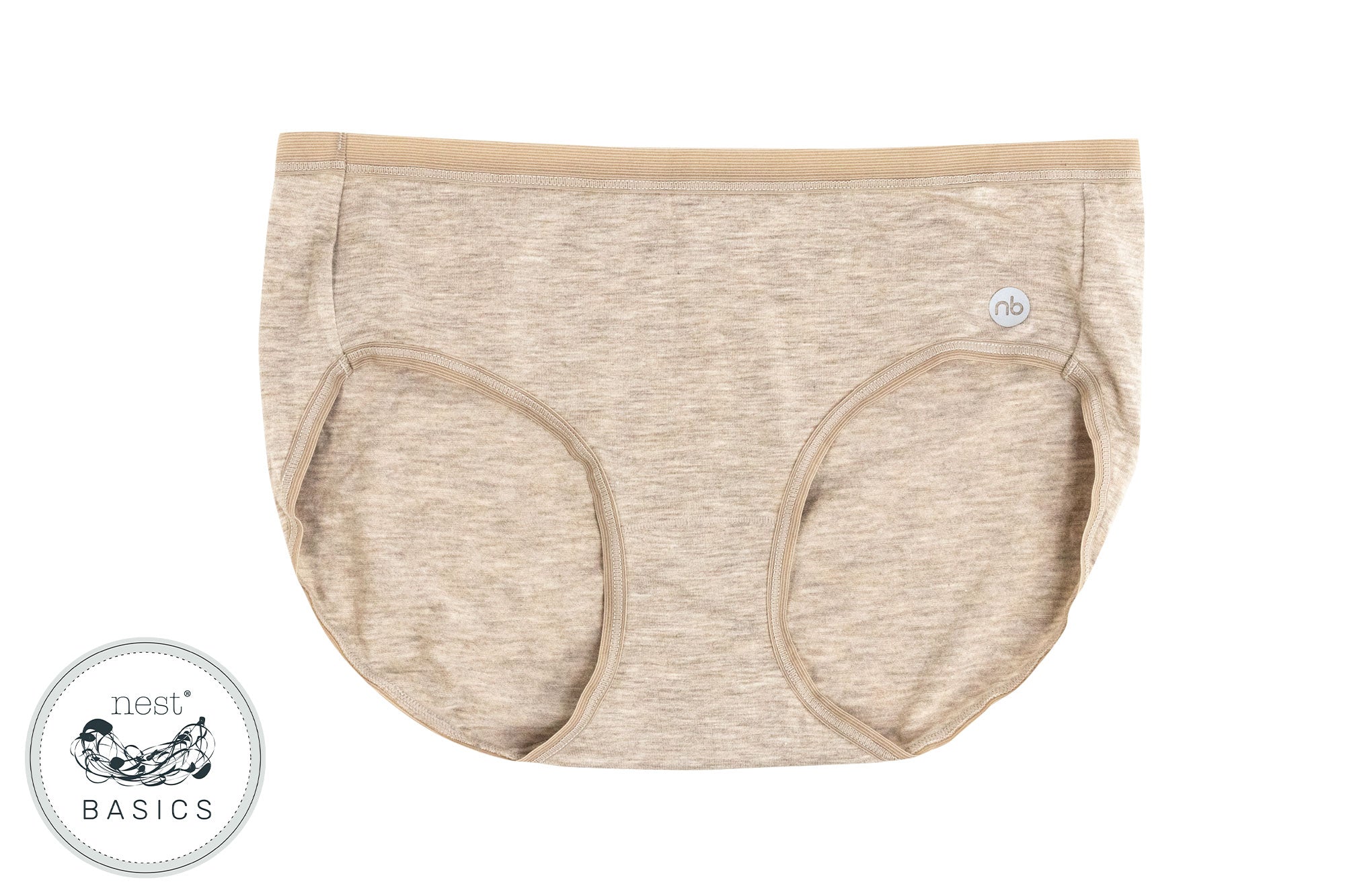 Women's Basics Bamboo Cotton Underwear (2 Pack) - Warm Taupe and Mist - Nest Designs