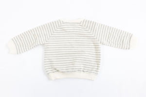 Basics Long Sleeve Crewneck Shirt (French Terry) - Grey Stripe