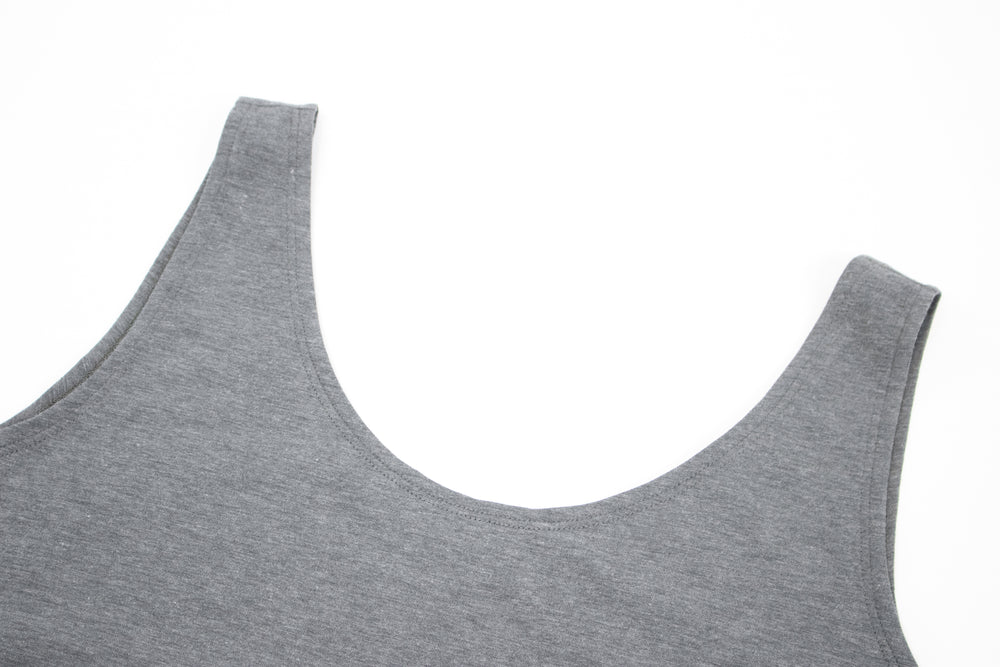 
            
                Load image into Gallery viewer, Women&amp;#39;s Basics Bamboo Cotton Tank Top - Charcoal - Nest Designs
            
        