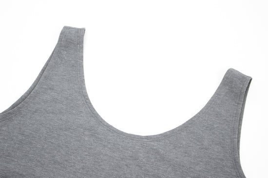 Load image into Gallery viewer, Women&amp;#39;s Basics Bamboo Cotton Tank Top - Charcoal - Nest Designs
