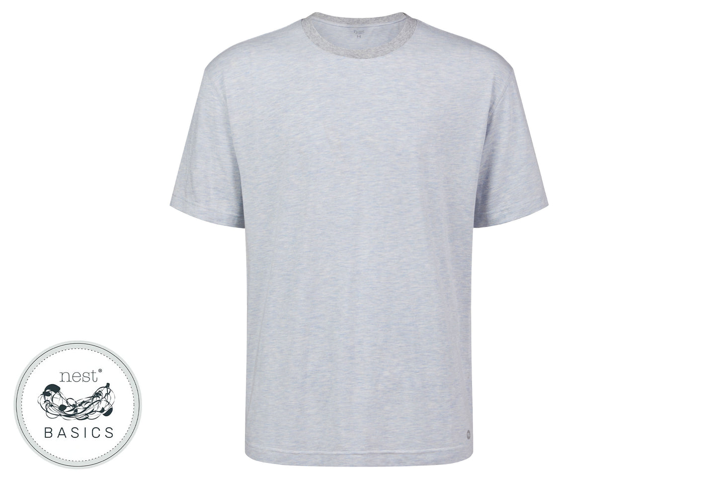 Men's Basics Bamboo Cotton T-Shirt - Grey Dawn - Nest Designs