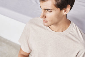 Men's Basics Bamboo Cotton T-Shirt - Warm Taupe - Nest Designs