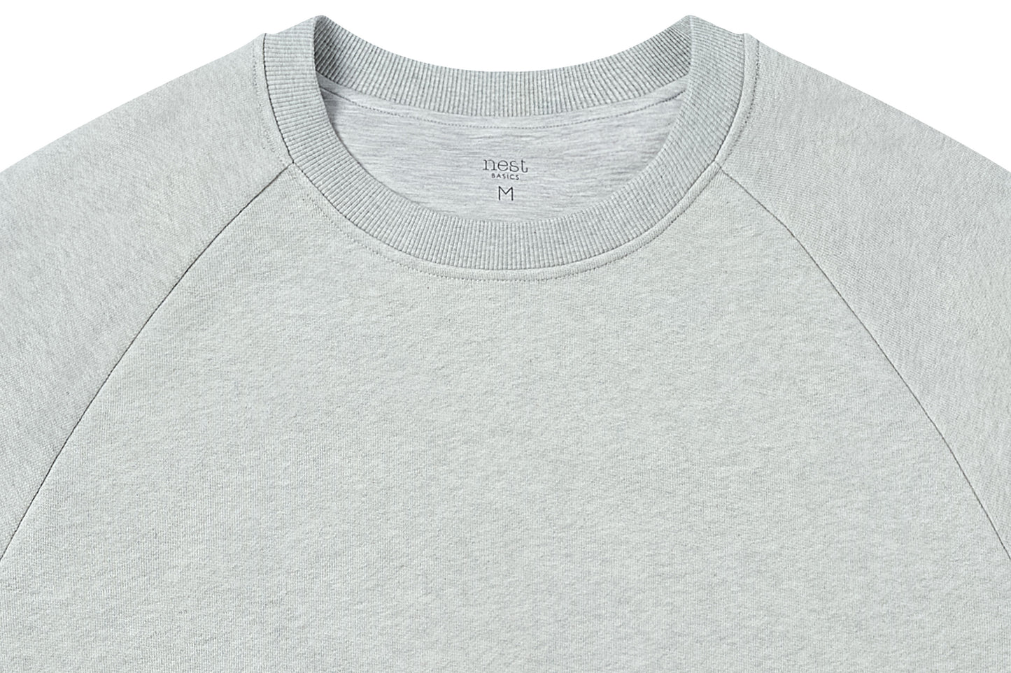 Men's Basics Crewneck Sweatshirt  (Organic Terry) - Cloudburst Light