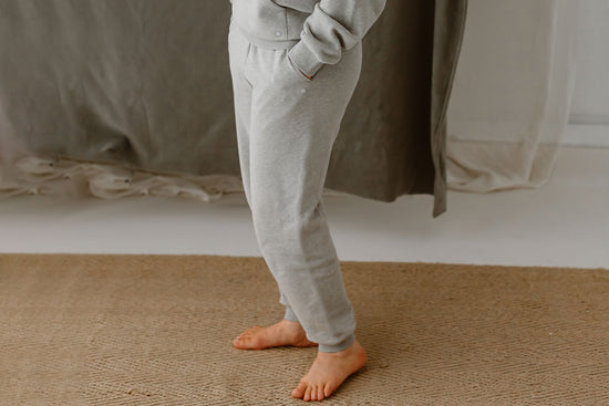 Women's Basics Side Seam Sweatpants (Organic Terry) - Cloudburst Light