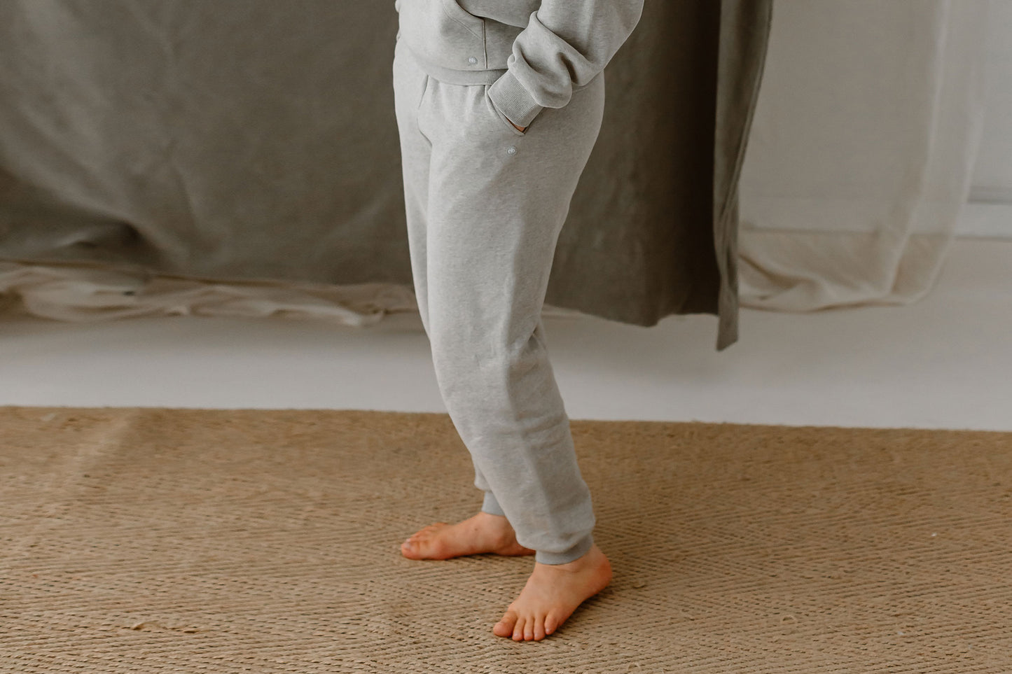 Women's Basics Relaxed Fit Sweatpants (Organic Terry) - Cloudburst Light