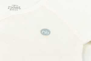 Basics Organic Cotton Kimono Ribbed Long Sleeve T-shirt (2 Pack) - White - Nest Designs