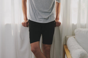 
            
                Load image into Gallery viewer, Men&amp;#39;s Basics Bamboo Cotton Shorts - Black
            
        