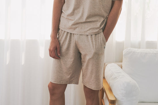Men's Basics Shorts (Bamboo Cotton) - Warm Taupe