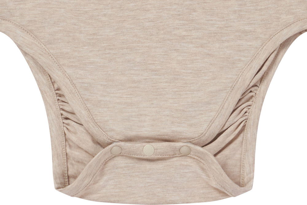
            
                Load image into Gallery viewer, Basics Bamboo Cotton Long Sleeve Onesie - Warm Taupe
            
        