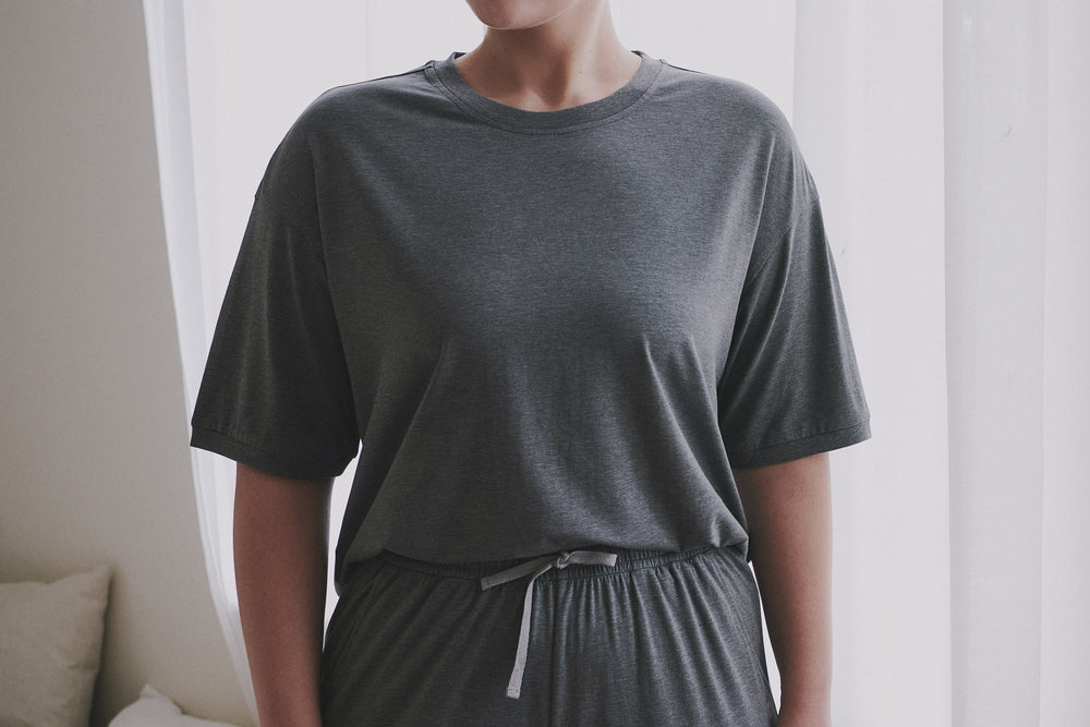 Unisex Basics Bamboo Cotton Short Sleeve T-Shirt - Charcoal