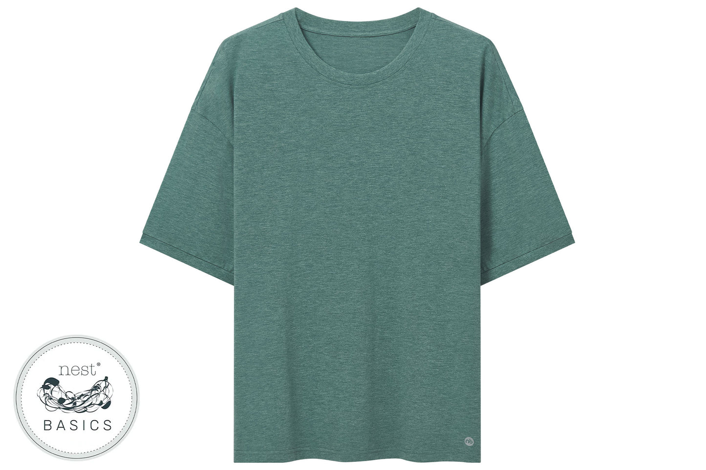 Unisex Basics Short Sleeve T-Shirt (Bamboo Cotton) - Misty Moss