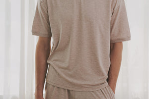 Unisex Basics Bamboo Cotton Short Sleeve T-Shirt - Warm Taupe