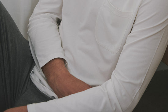 Load image into Gallery viewer, Unisex Basics Long Sleeve Shirt (Bamboo Cotton) - White
