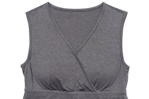 
            
                Load image into Gallery viewer, Women&amp;#39;s Bamboo Spandex Nursing Tank Top - Charcoal
            
        