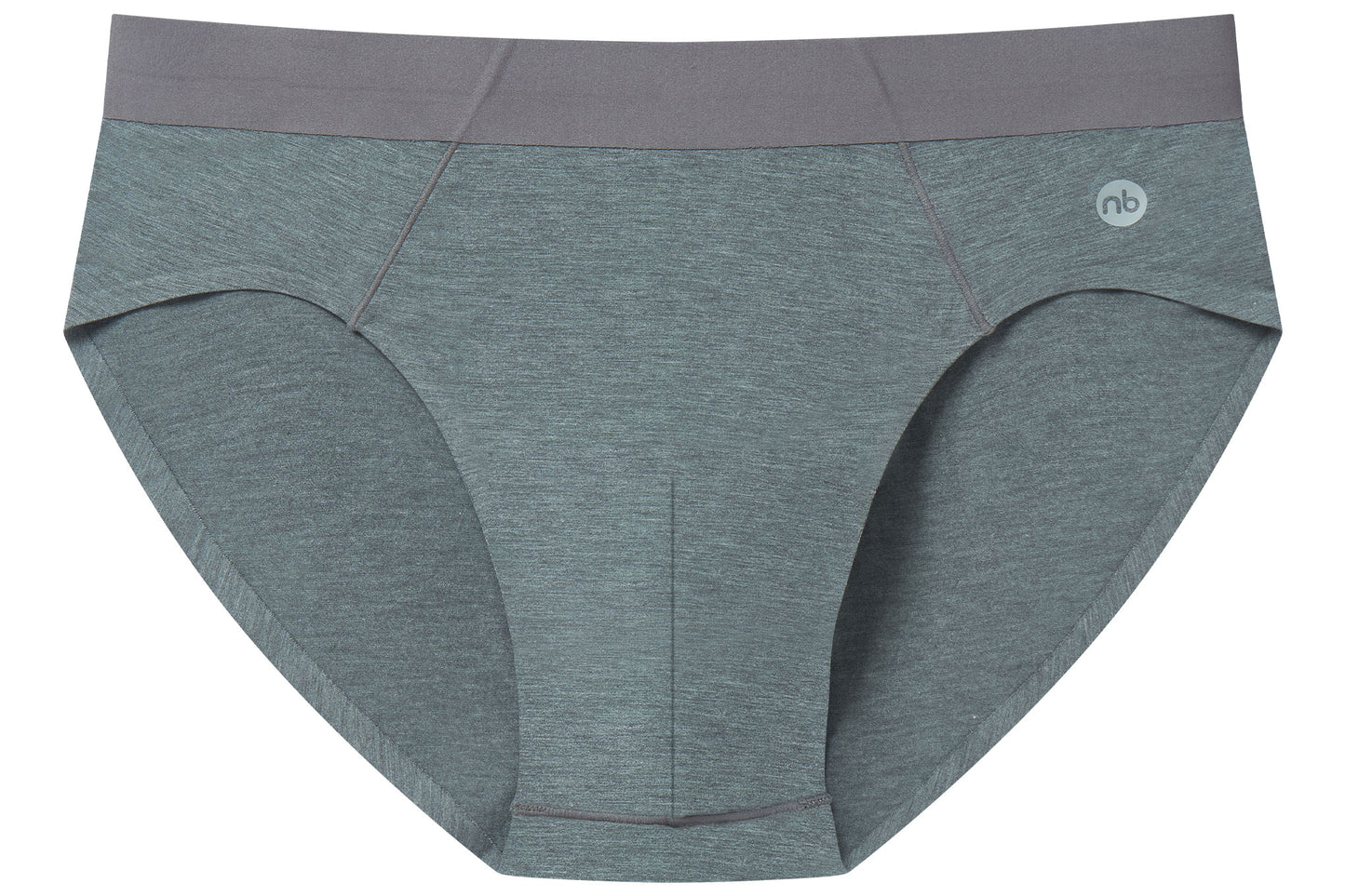 Men's Basics Briefs (Bamboo Spandex, 2 Pack) - Charcoal And Grey