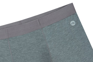 Men's Basics Bamboo Spandex Boxer Briefs (2 Pack) - Charcoal And Grey Dusk