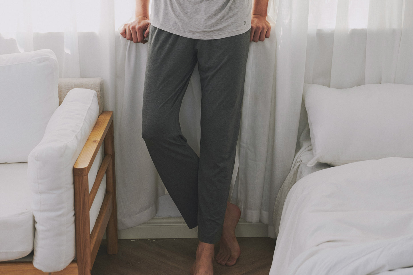 Load image into Gallery viewer, Men&amp;#39;s Basics Lounge Pants (Bamboo Cotton) - Charcoal
