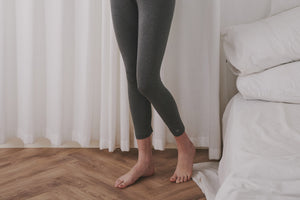
            
                Load image into Gallery viewer, Women&amp;#39;s Basics Bamboo Crossover Maternity Leggings - Charcoal
            
        