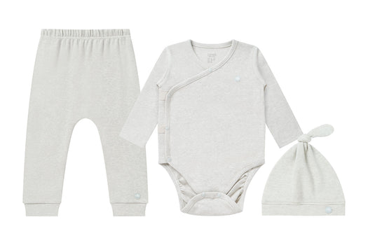 Basics 3 Piece Baby Gift Set (Organic Cotton) - Light Grey