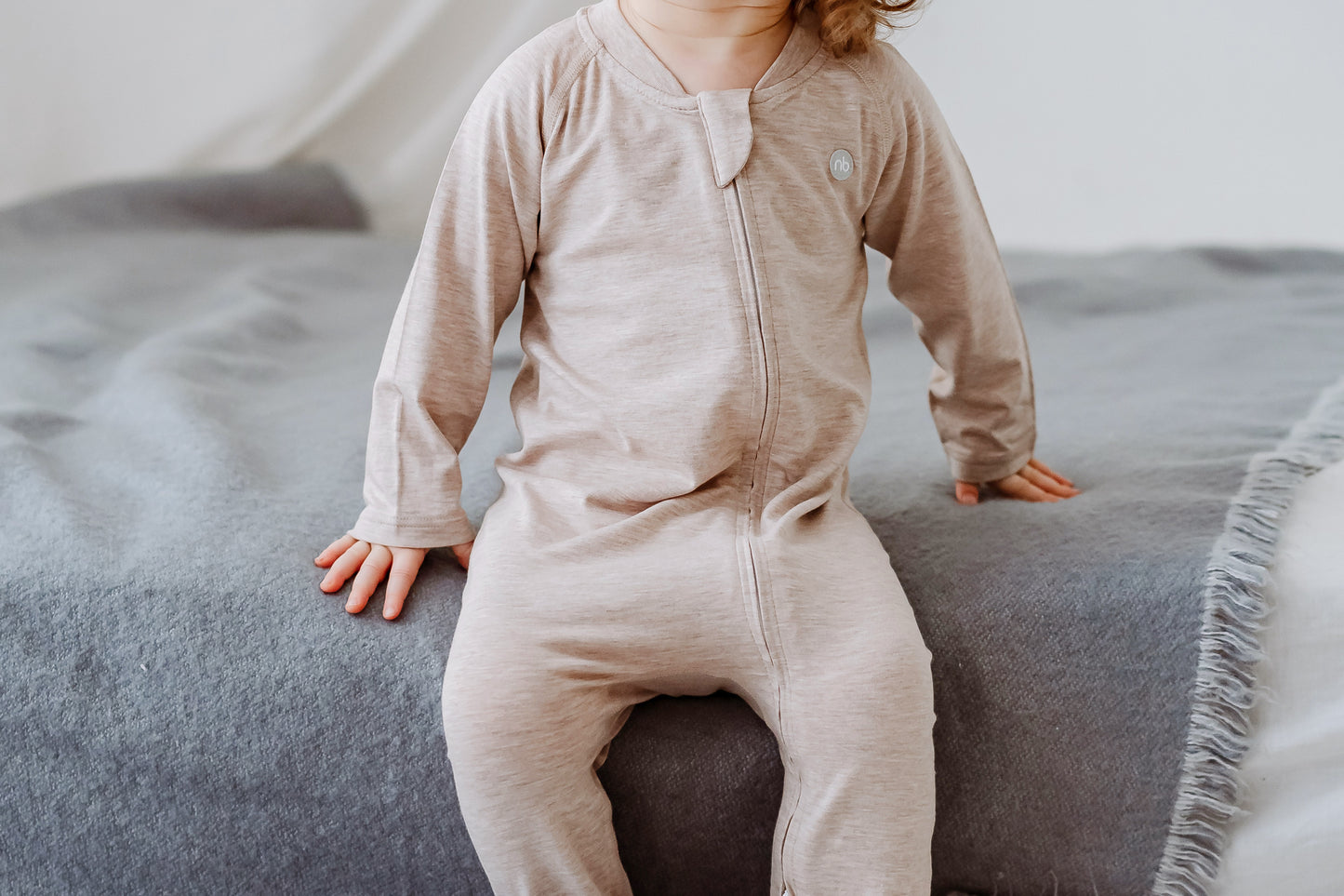 Basics 2 Piece Romper Baby Gift Set (Bamboo Cotton) - Warm Taupe