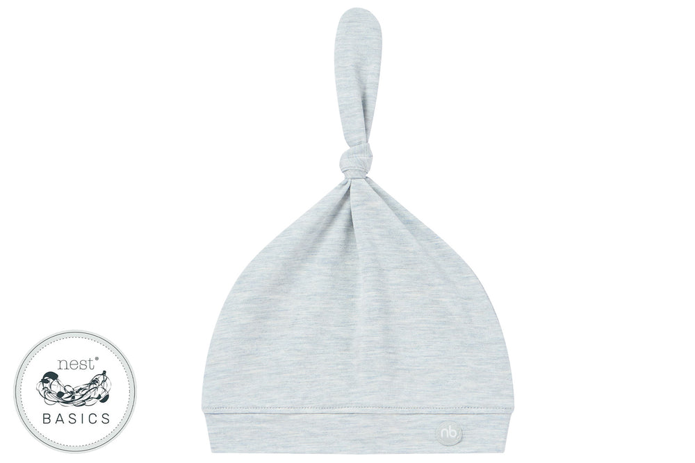 Bamboo Cotton Baby Knotted Hat - Grey Dawn
