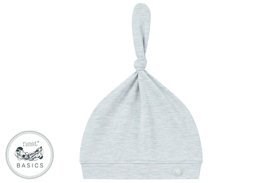 Basics Baby Knotted Hat (Bamboo) - Grey Dawn