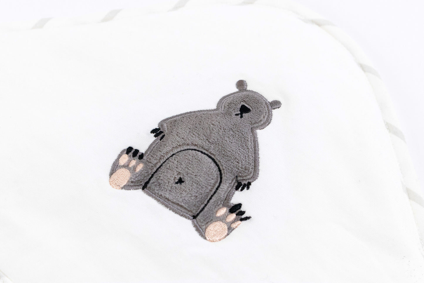 Organic Cotton Hooded Blanket - Where's The Bear - Nest Designs