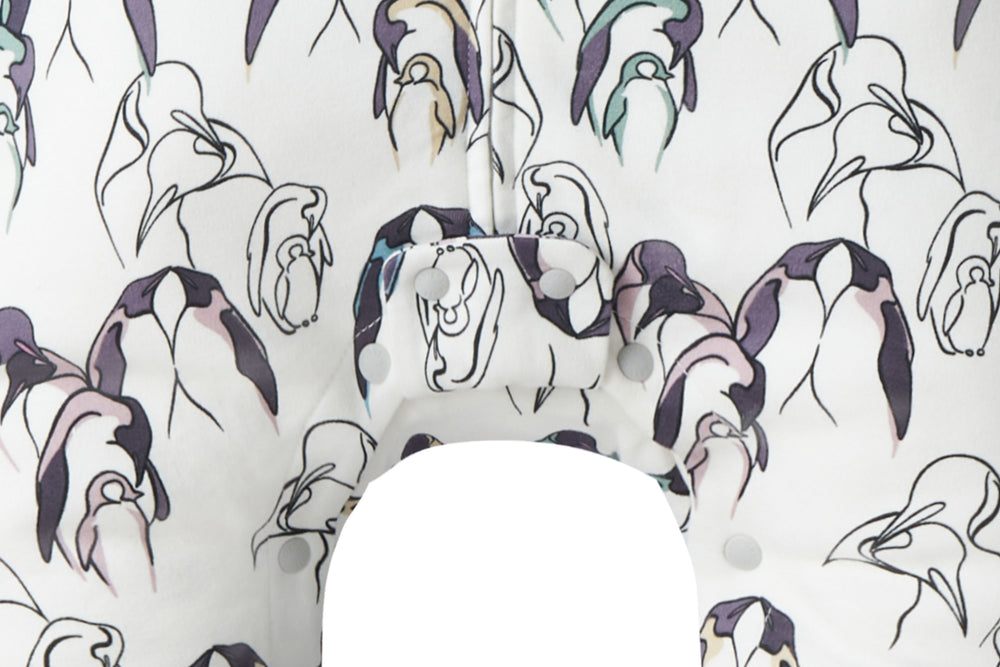 Organic Cotton Long Sleeve Footed Sleep Bag 1.0 TOG - Penguin Love