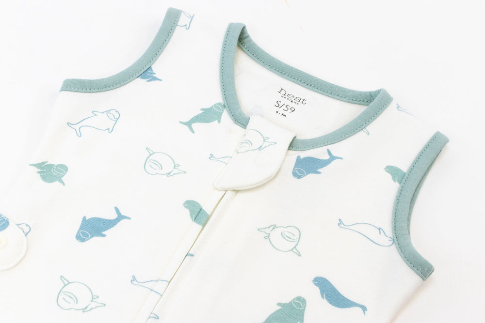 Organic Cotton Startle Stop Sleep Bag 0.5 TOG - Baby Beluga