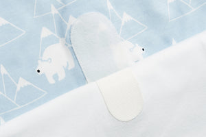 Organic Cotton Startle Stop Sleep Bag 0.5 TOG - Snowy Peaks