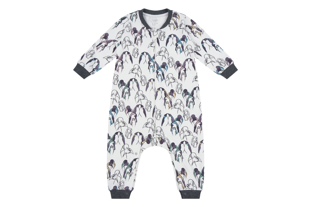 
            
                Load image into Gallery viewer, Organic Cotton Long Sleeve Romper - Penguin Love
            
        